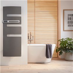 Sèche serviette électrique Serenis 750+1000 Watts, Mât à gauche Anthracite
