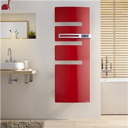 Sèche serviette électrique Serenis 750+1000 Watts, Mât à droite Blanc Carat