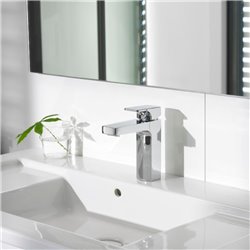 Mitigeur lavabo L90 Chromé, vidage auto H 163,5 mm