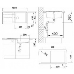 Evier Metra XL 6 S Manuel Blanc 515744