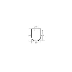 Abattant WC Hall Blanc 44x36 cm