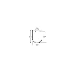 Abattant WC Meridian Frein de chute 51x39 cm