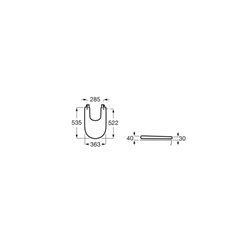 Abattant bidet Meridian Frein de chute 54x38 cm