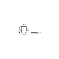 Abattant WC The Gap Round Rond frein de chute 45,3x35 cm