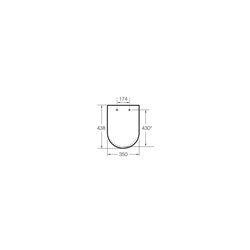 Abattant WC Debba Round Rond frein de chute déclipsable 44,3x36,2 cm