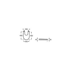 Abattant bidet Meridian Simple 54x38 cm