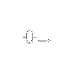 Abattant WC The Gap Round Rond 45,3x35 cm