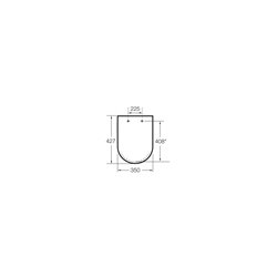 Abattant WC The Gap Square Carré frein de chute 46,5x38 cm