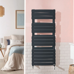 Sèche serviette eau chaude Riviera 2 873 Watts, Noir Carbone