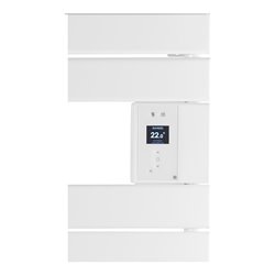 Sèche serviette électrique Riviera 2 Étroit 500+1000 Watts, Blanc Satin