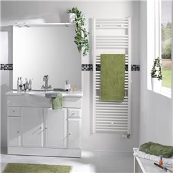 Sèche serviette eau chaude 2012 609 Watts, Raccordement sur collecteur