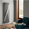 Radiateur rayonnant Polygon 750 Watts Vertical, Blanc Opaque/Gris Clair