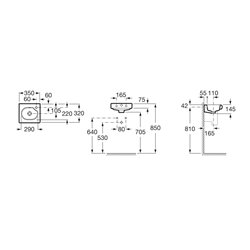 Lave-mains Meridian 35x32 cm 
