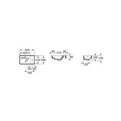 Lave-mains Ona Blanc Brillant 45x26 cm