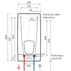 Chauffe-eau DBX 21 Next 3200-36121, 8 Litres, 21 kWatts 