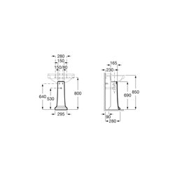 Colonne Carmen pour lavabo blanc brillant