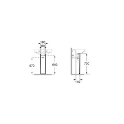 Colonne Debba pour lavabo blanc brillant