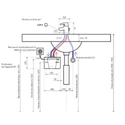 CLAGE - Chauffe-eau Electrique Instantané avec mitigeur - M3 / END Réf.  1500-172432