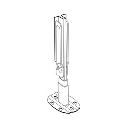 Pied central avec cache pour radiateur panneau C89090402  applic. plancher fini H150 à 200 mm