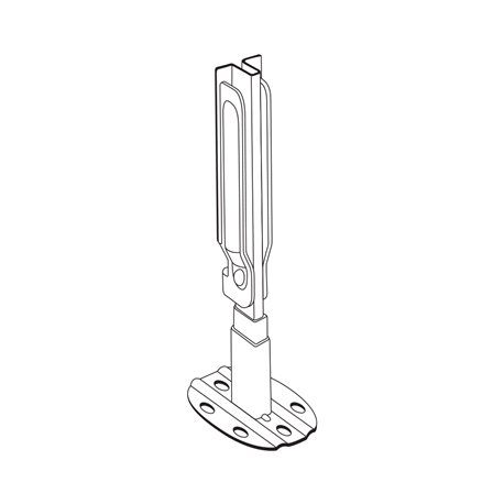 Pied central avec cache pour radiateur panneau C89090402  applic. plancher fini H150 à 200 mm