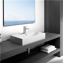 Lavabo Diverta 75 75x44x13,5 cm Blanc brillant