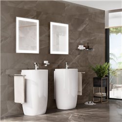 Lavabo Beyond Totem 50x45x88 cm Blanc Brillant