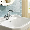 Lavabo Carmen 650x480x225 mm 1 trou perçé au centre Blanc brillant