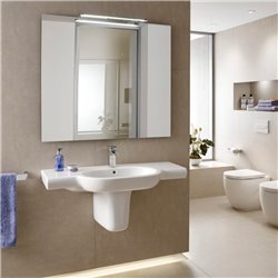 Lavabo Meridian 100x50x15 cm Blanc brillant