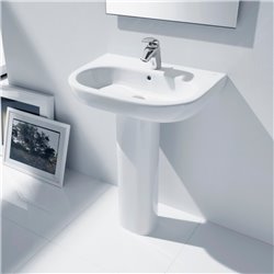 Lavabo Meridian 55x46x15 cm Blanc brillant