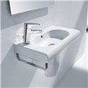 Lavabo Meridian 60x32x13 cm Blanc brillant, perçé à gauche