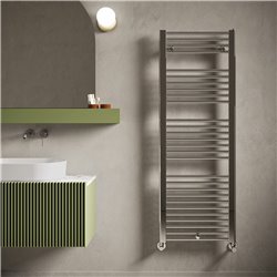 Sèche serviette eau chaude Ares Chromé 50 mm 466 Watts, Robinetterie centrale