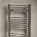 Sèche serviette eau chaude Ares Chromé 50 mm 396 Watts, Robinetterie centrale
