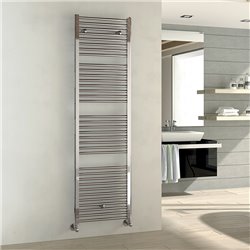 Sèche serviette eau chaude Ares Chromé 50 mm 466 Watts, Robinetterie centrale