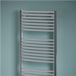 Sèche serviette eau chaude Venus Chromé 346 Watts, Robinetterie centrale