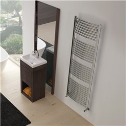 Sèche serviette eau chaude Venus Chromé 239 Watts, Robinetterie centrale