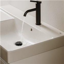 Lavabo Ona 80x46 cm, version à droite, Blanc Brillant