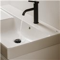 Lavabo Ona 80x46 cm, version à droite, Blanc Mat