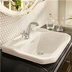 Vasque Carmen 60x45 cm Blanc brillant 1 trou