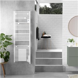 Sèche serviette électrique Doris 1000+1000 Watts, Blanc Carat