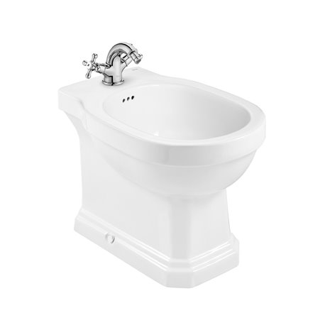 Bidet sur pied Carmen Blanc Brillant, 28x56x40 cm, 1 trou percé