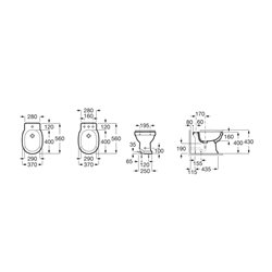 Bidet sur pied Carmen Noir, 28x56x40 cm, 1 trou percé