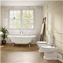 Bidet sur pied Carmen Blanc Brillant, 28x56x40 cm, 1 trou percé