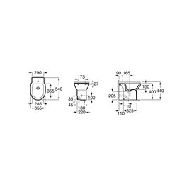 Bidet sur pied Debba Round Blanc, 35,5x54x40 cm, 1 trou percé