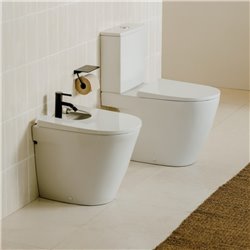 Bidet sur pied Ona Blanc Mat 53x36x42 cm, 1 trou percé