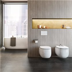 Bidet suspendu Beyond Blanc Brillant, 38x58x41 cm, 1 trou percé