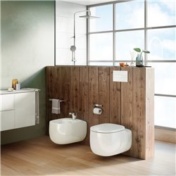 Bidet suspendu Beyond Blanc Brillant, 38x58x41 cm, 1 trou percé