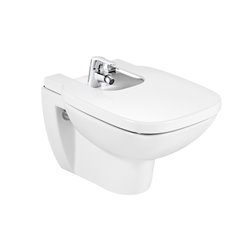 Bidet suspendu Debba Square Blanc, 35,5x54x30,5 cm, 1 trou percé