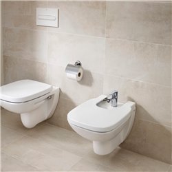 Bidet suspendu Debba Square Blanc, 35,5x54x30,5 cm, 1 trou percé