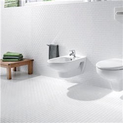 Bidet suspendu Victoria Blanc, 35,5x54,5x40 cm, 1 trou percé