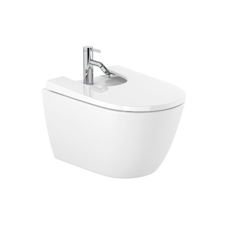 Bidet suspendu Ona Blanc brillant, 36x53x29 cm, 1 trou percé